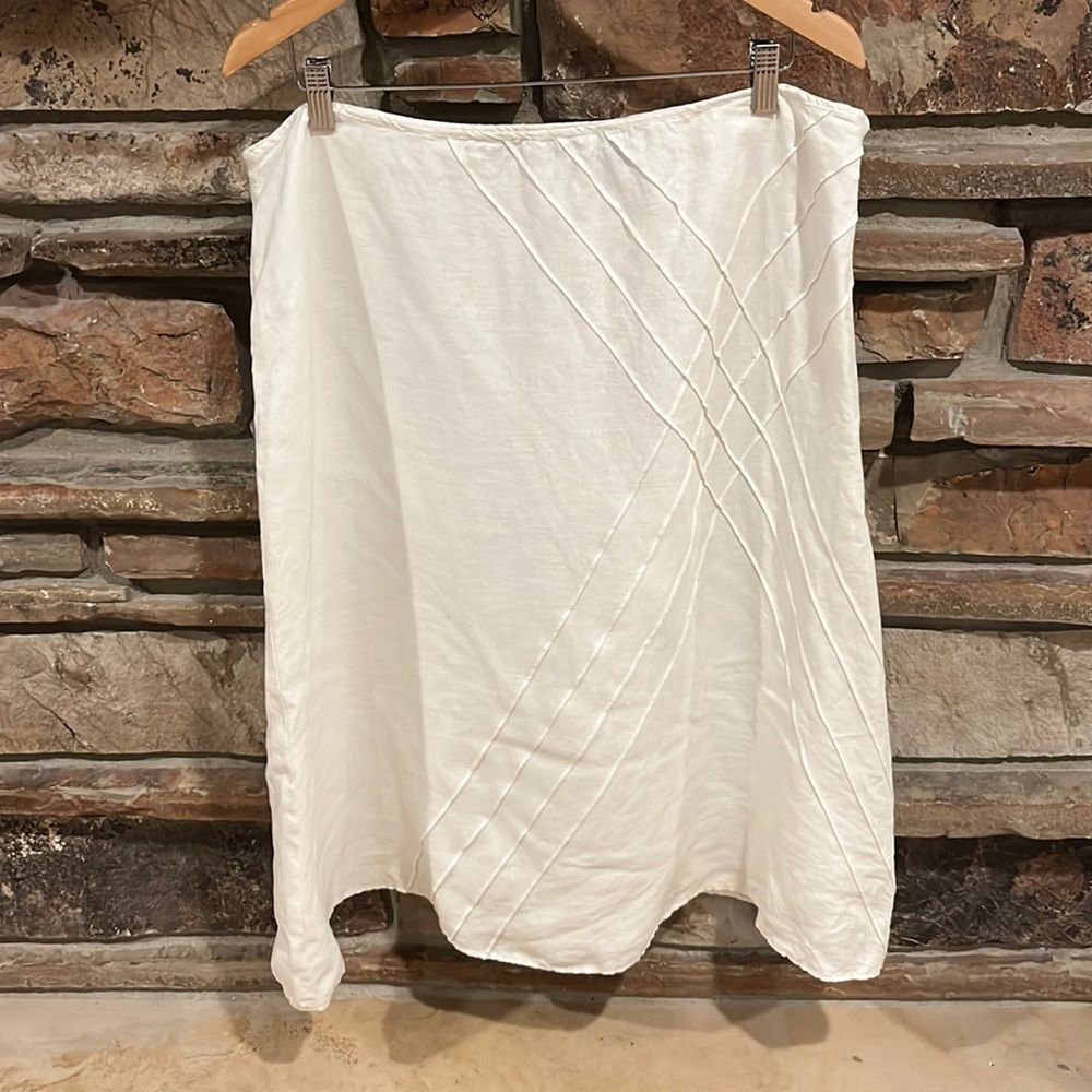 Saint Tropez West Linen White Skirt